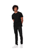 PURPLE BRAND P001 Black Lustre Snake Print Mens Apparel
